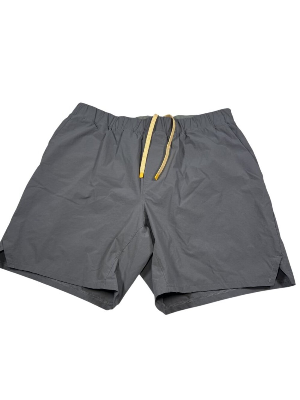 Wellen Mens Gray Athletic Lined Shorts Size Large Performance Stretch 8"